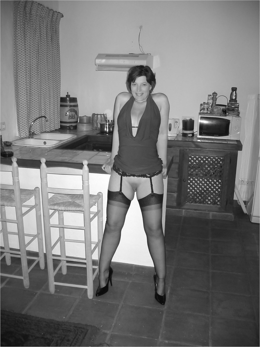 ストッキングを履いた超セクシーな女性たちの写真 黒と白
 #16719732