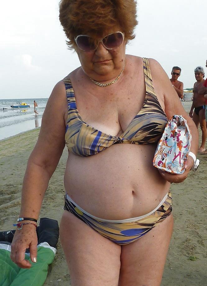 Grannies on beach #11540409