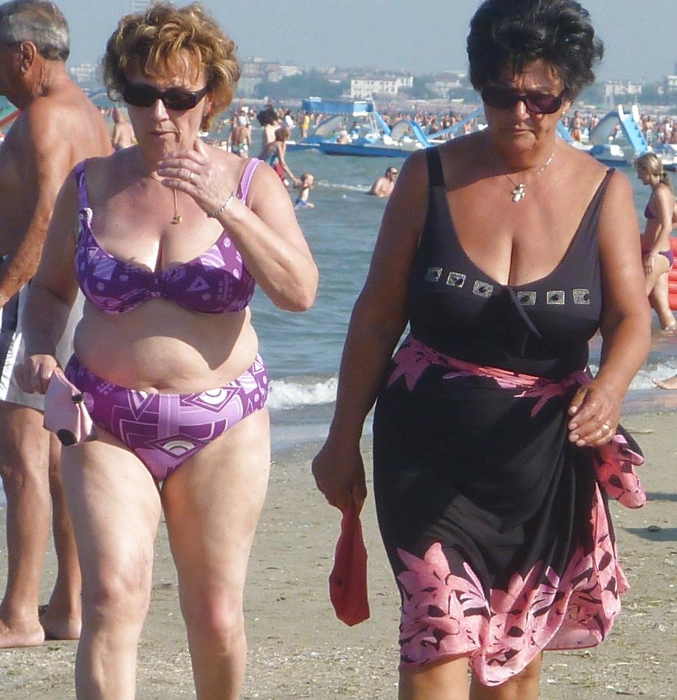 Grannies on beach #11540443