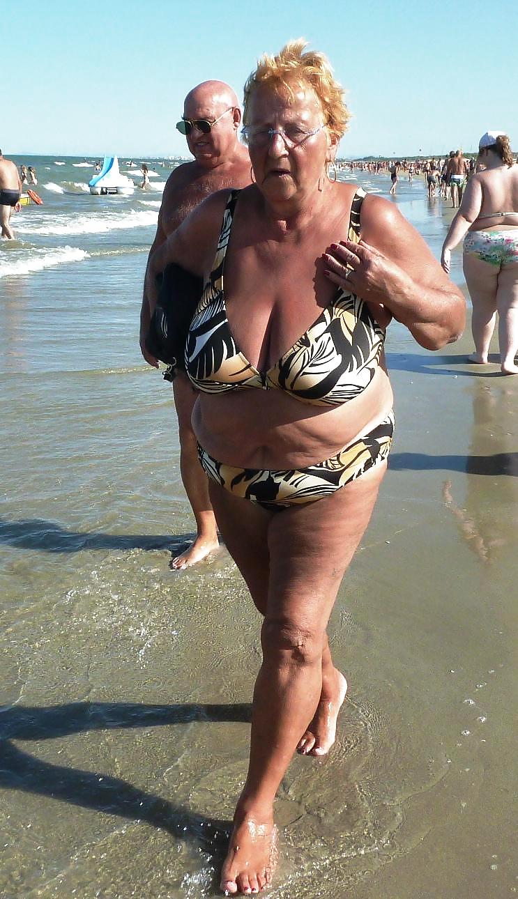 Grannies on beach #11540449