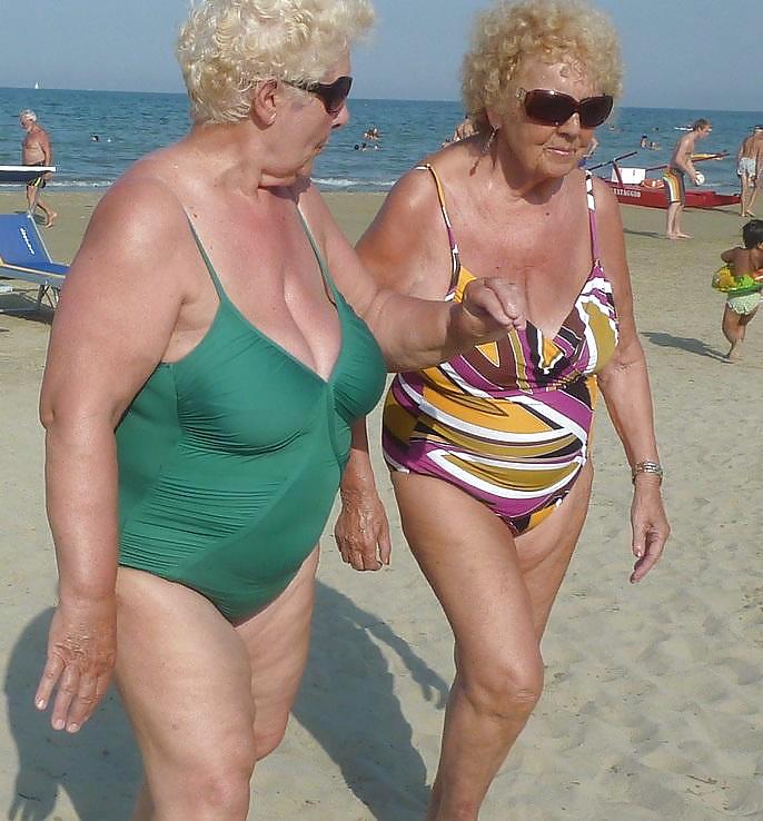 Grannies on beach #11540502