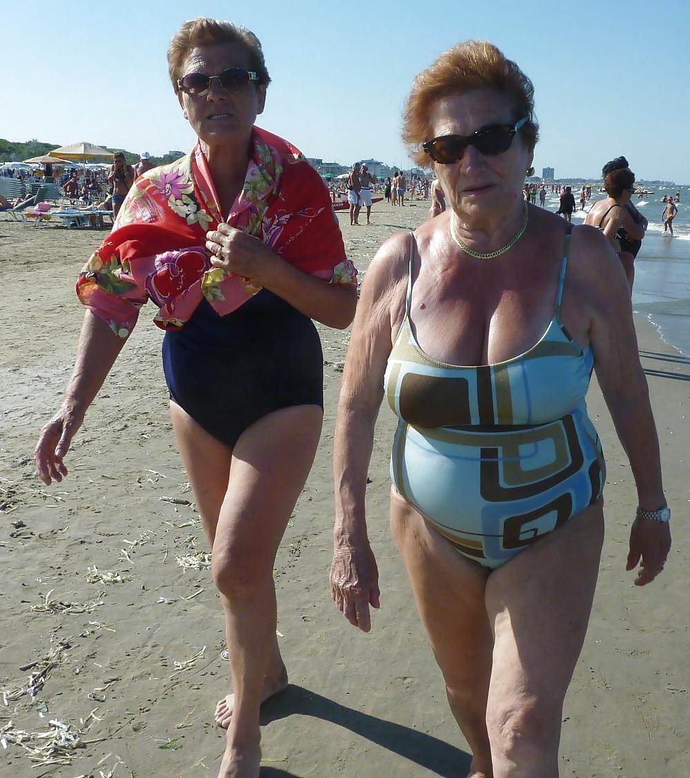 Grannies on beach #11540530