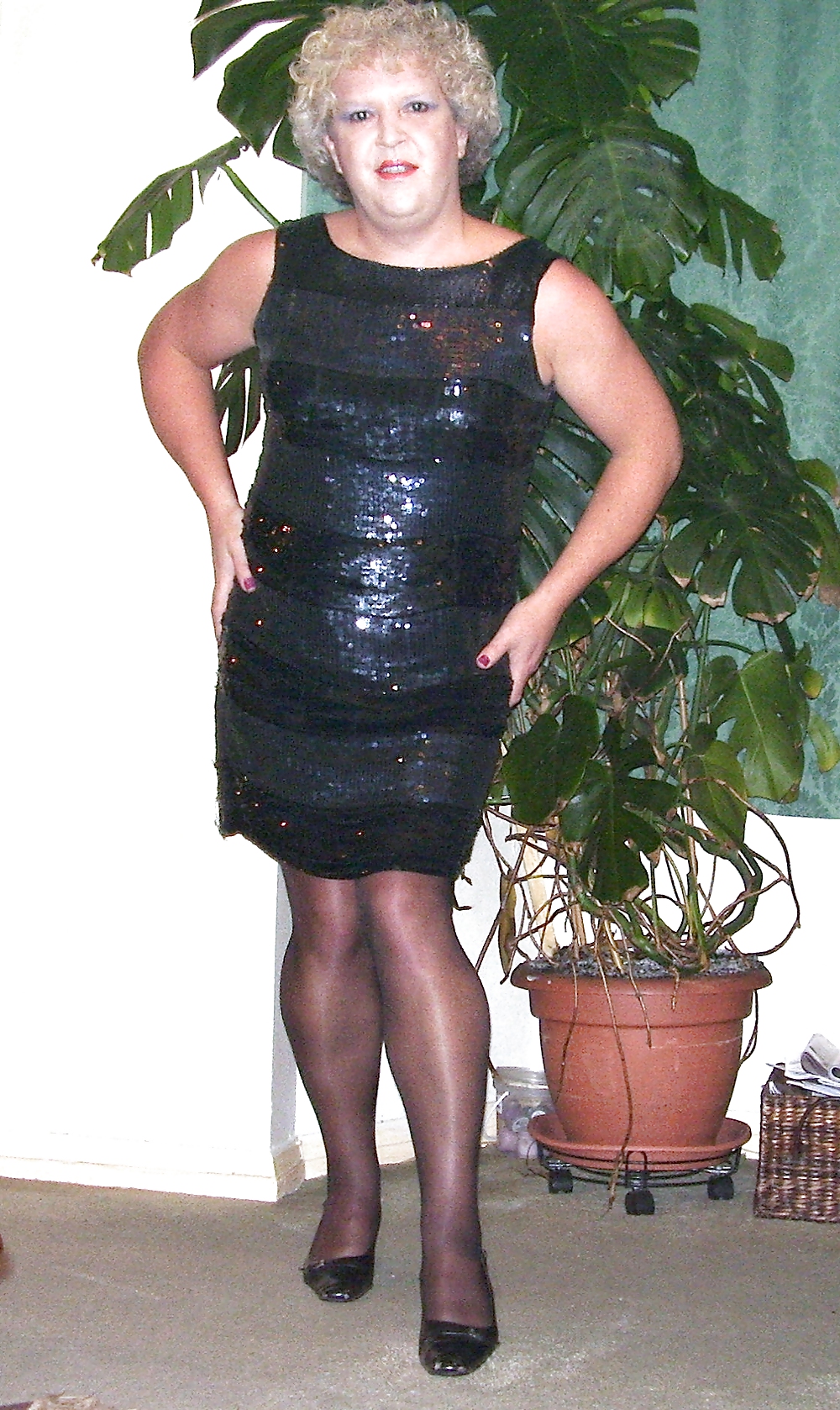 SISSY MICHELLE WEARING LITTLE BLACK DRESS #3818523