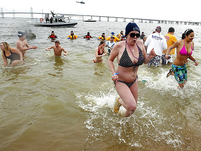 Sexy sluts doing the polar bear plunge
 #13657977