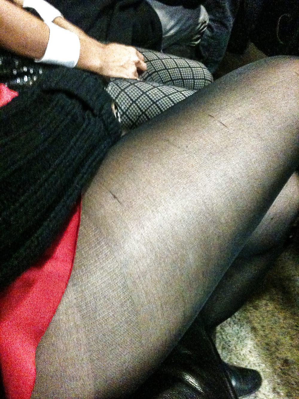 Pantyhose at halloween party #13036113