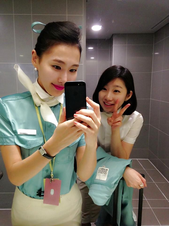 Korean air hostess takes self pics #18141926