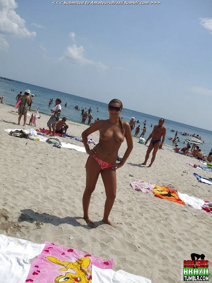 Very nice girls naked at beach  #7689771