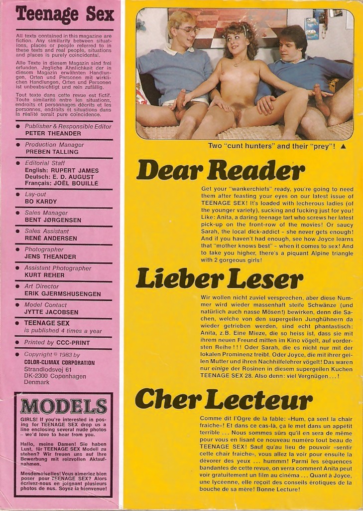 Vintage Zeitschriften Teenager-Sex 28 (1983) #2136085