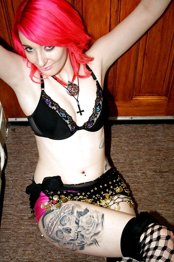 British Tattoed and Pierced Teen Emo Slut #3295547