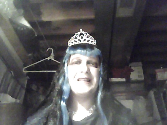 Me in make-up, a wig and a crown #16149812