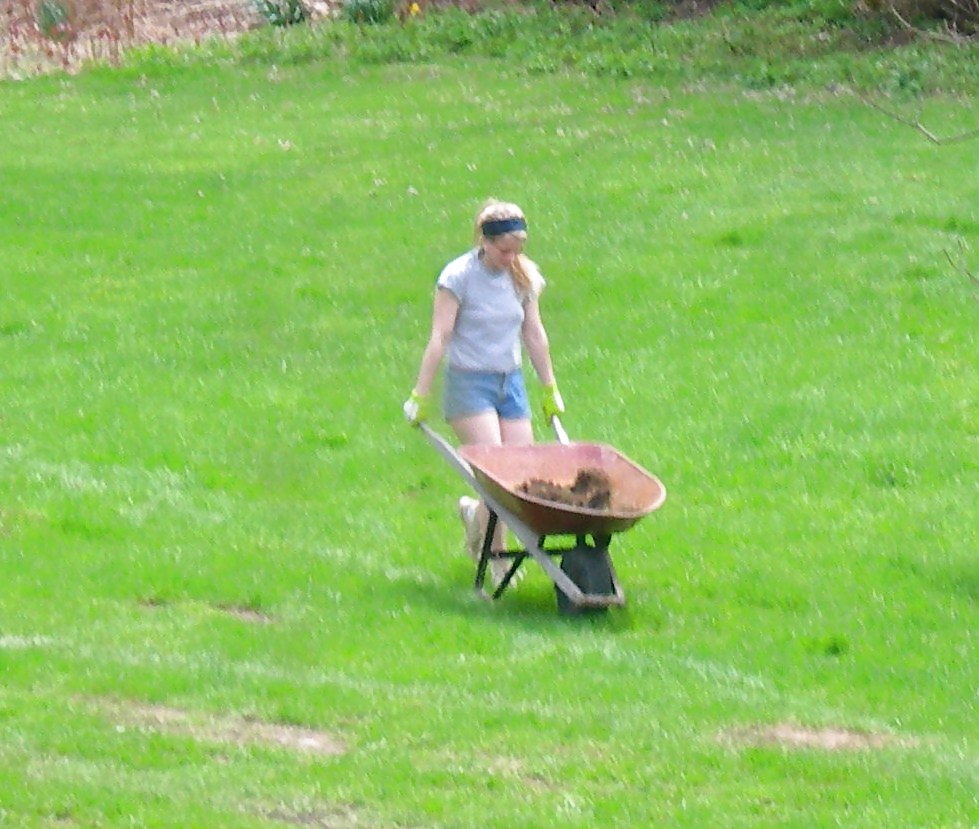 Caliente 20yr viejo vecino haciendo el trabajo de jardín.
 #4593739