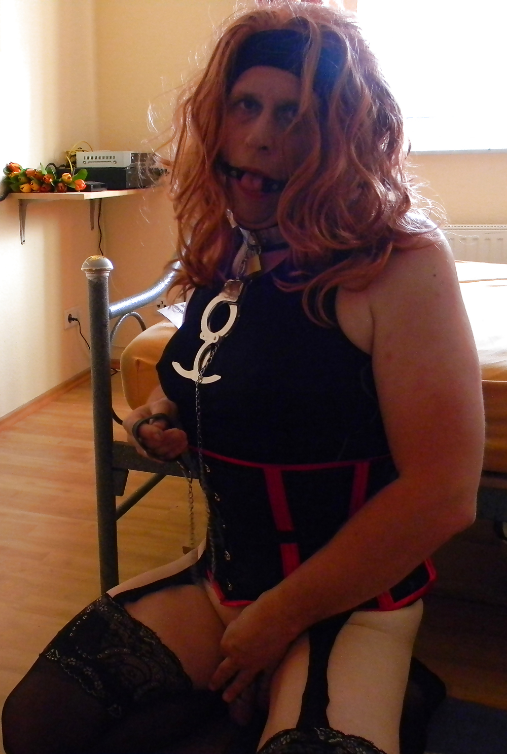 Carina collared, cuffed & gagged #8940389