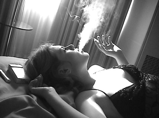 Beautiful Women Smoking B&W 002 #4551829