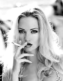 Beautiful Women Smoking B&W 002 #4551852