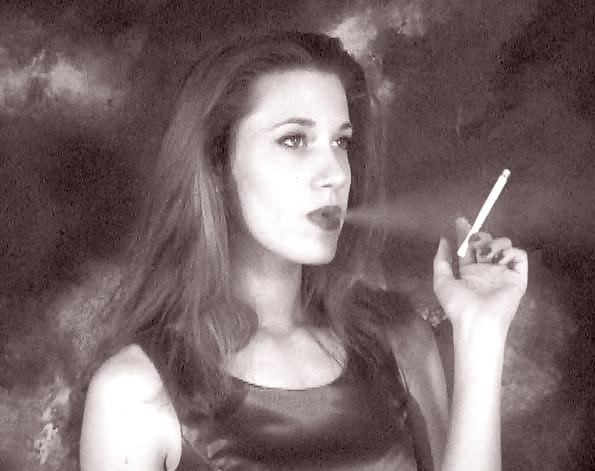 Beautiful Women Smoking B&W 002 #4551978