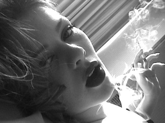 Beautiful Women Smoking B&W 002 #4552012