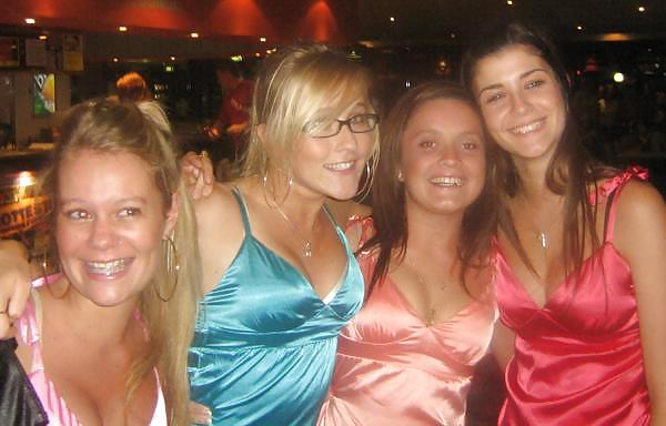 2 or more girls in various Satin clothing