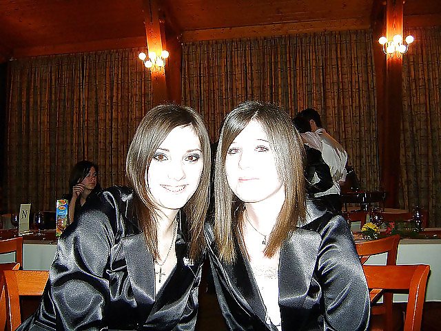 2 or more girls in various Satin clothing #17179091