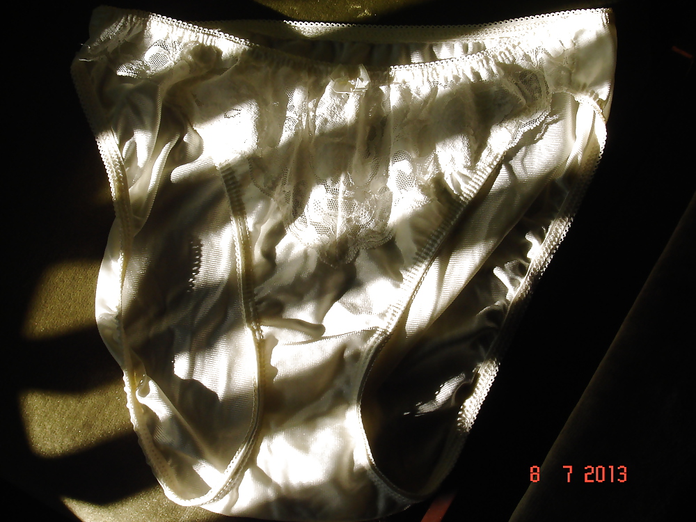 Stollen silky white panties #18044679