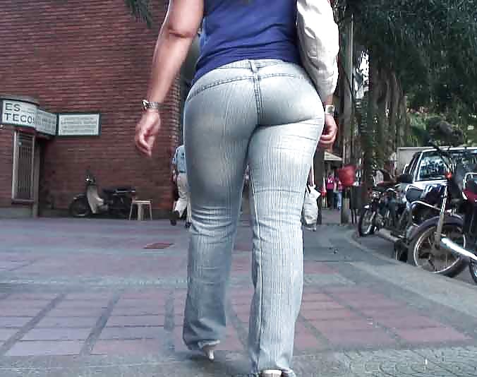 Candid, spandex, tihgt jeans, trouser asses #3214328