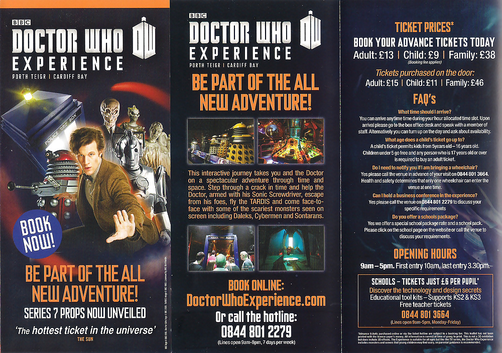 Doctor Who Exhibition Leaflet #19940304