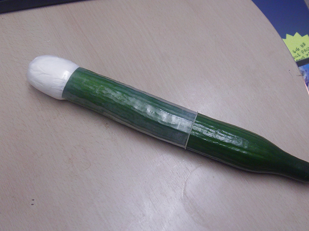 Cucumber turnt into a fake dick #7153479