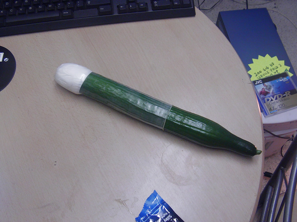 Cucumber turnt into a fake dick #7153490