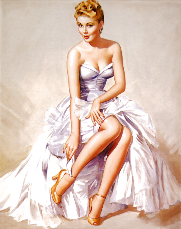 Vintage pin-up drawings 2 (non-nude) #7440246