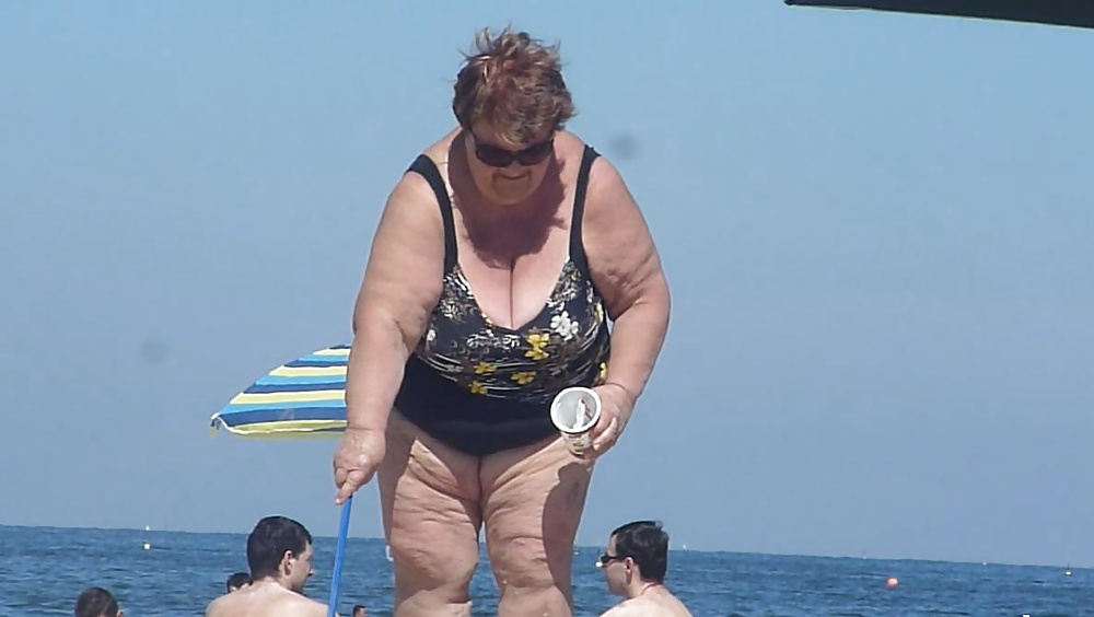 Beach BBW Granny Tits #20052890