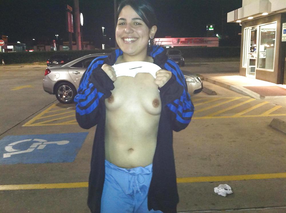 Flashing at the gas station #14559367