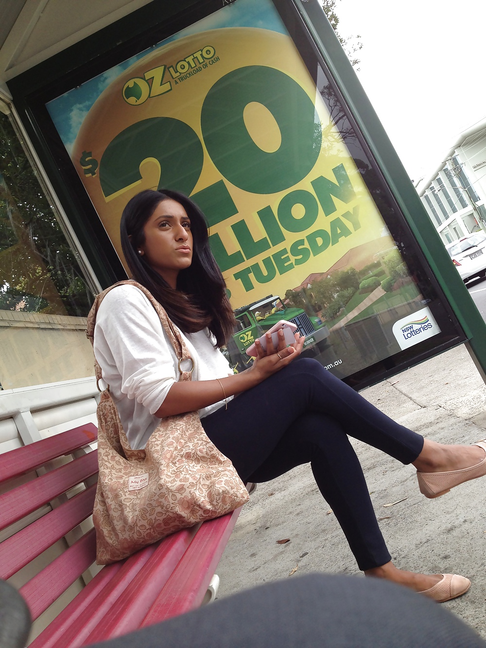 Bus stop hottie #16046479