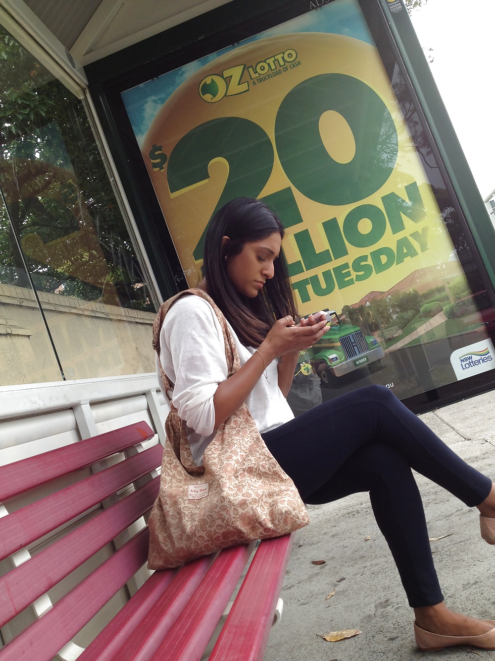 Bus stop hottie #16046517