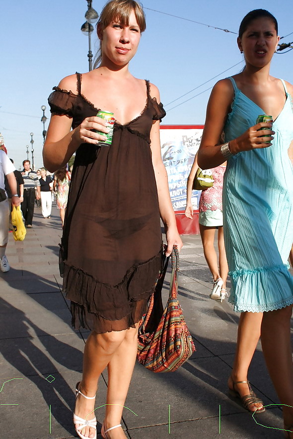 My fav. vpl see through flashing peek stocking tops lingerie #10683728