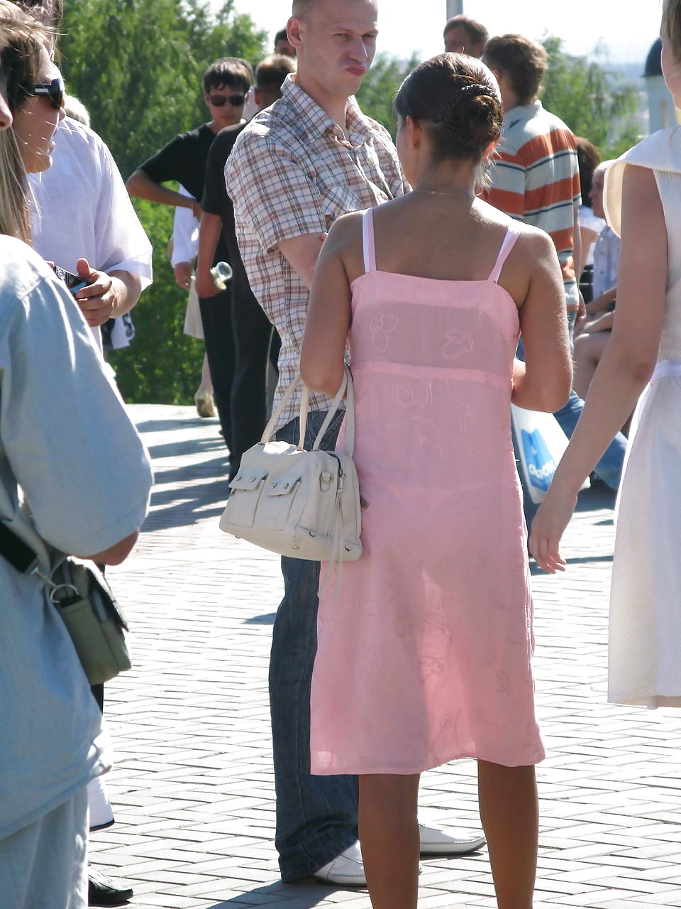 My fav. vpl see through flashing peek stocking tops lingerie #10683997