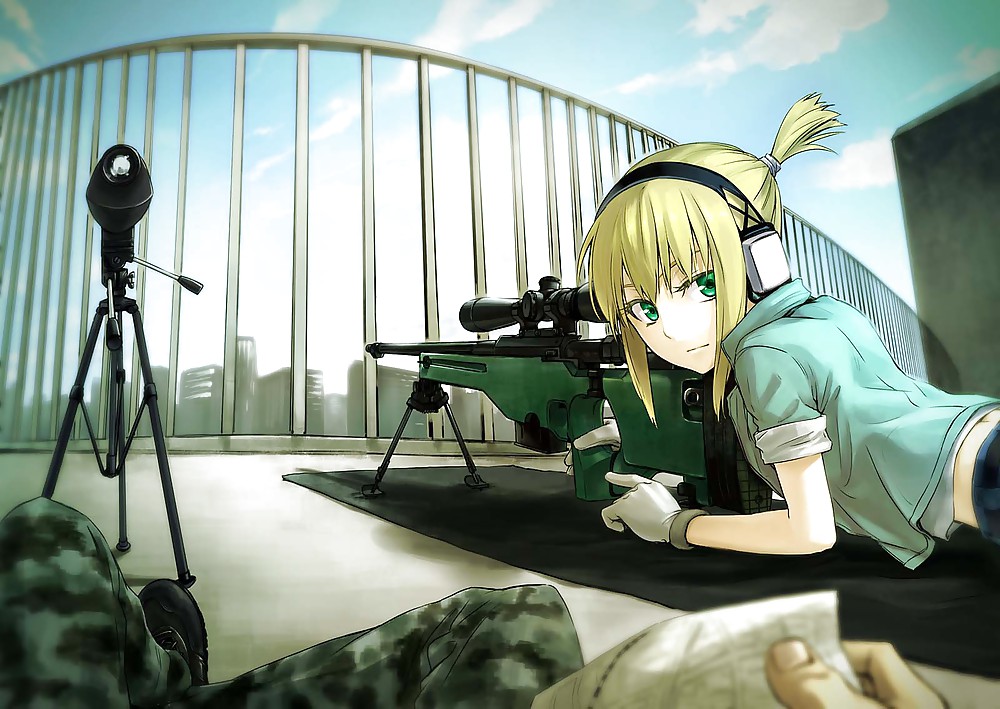 Hot Anime Girls with Guns #5478449
