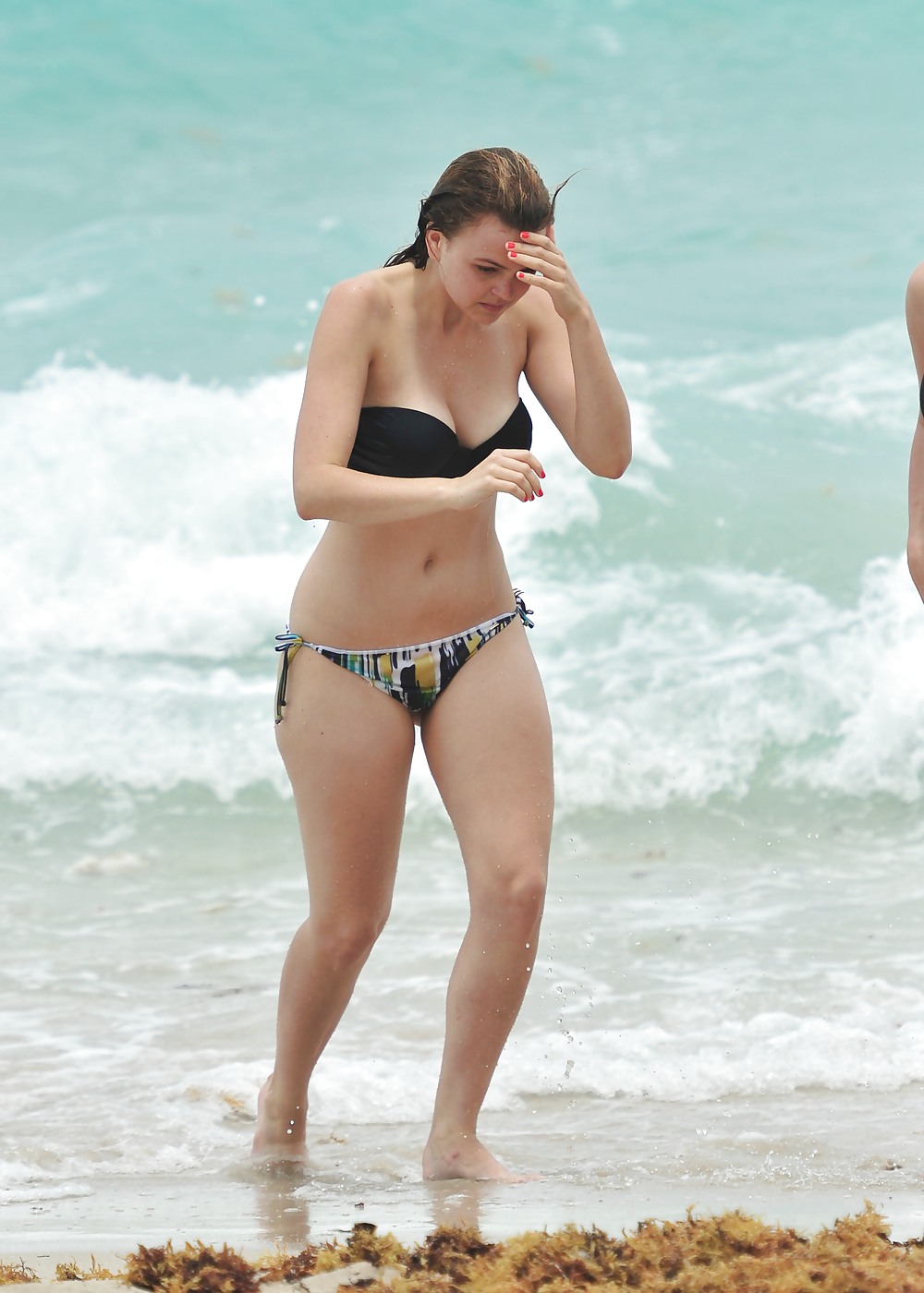 Aimee Teegarden bikini at a Miami beach