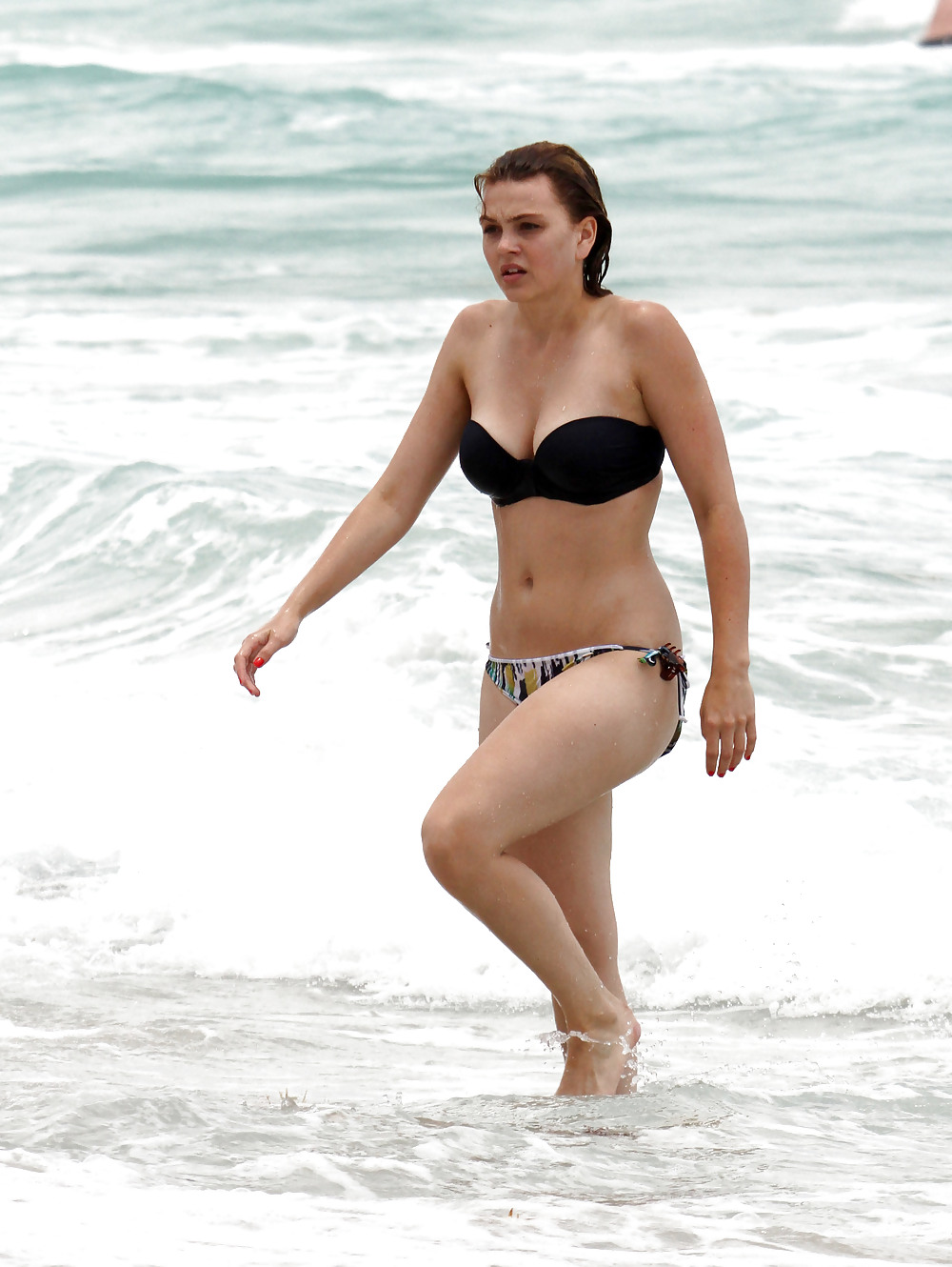 Aimee Teegarden bikini at a Miami beach #4220809