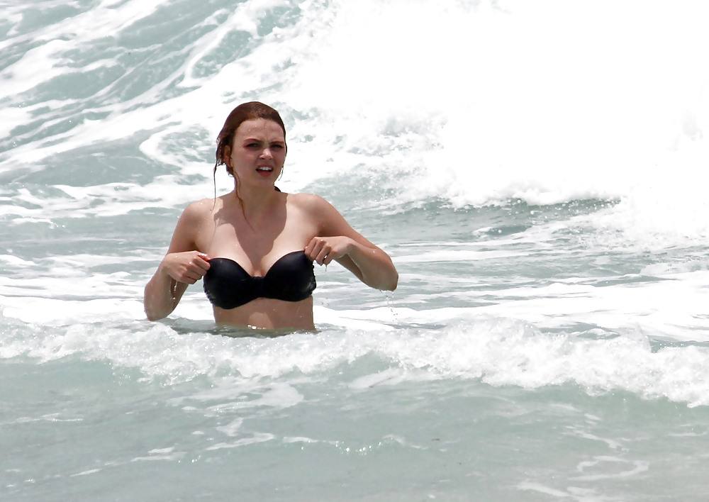Aimee Teegarden bikini at a Miami beach #4220909
