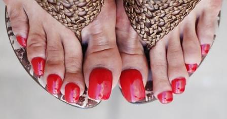 Latina and Brazilian with long nails and long toenails #16389806