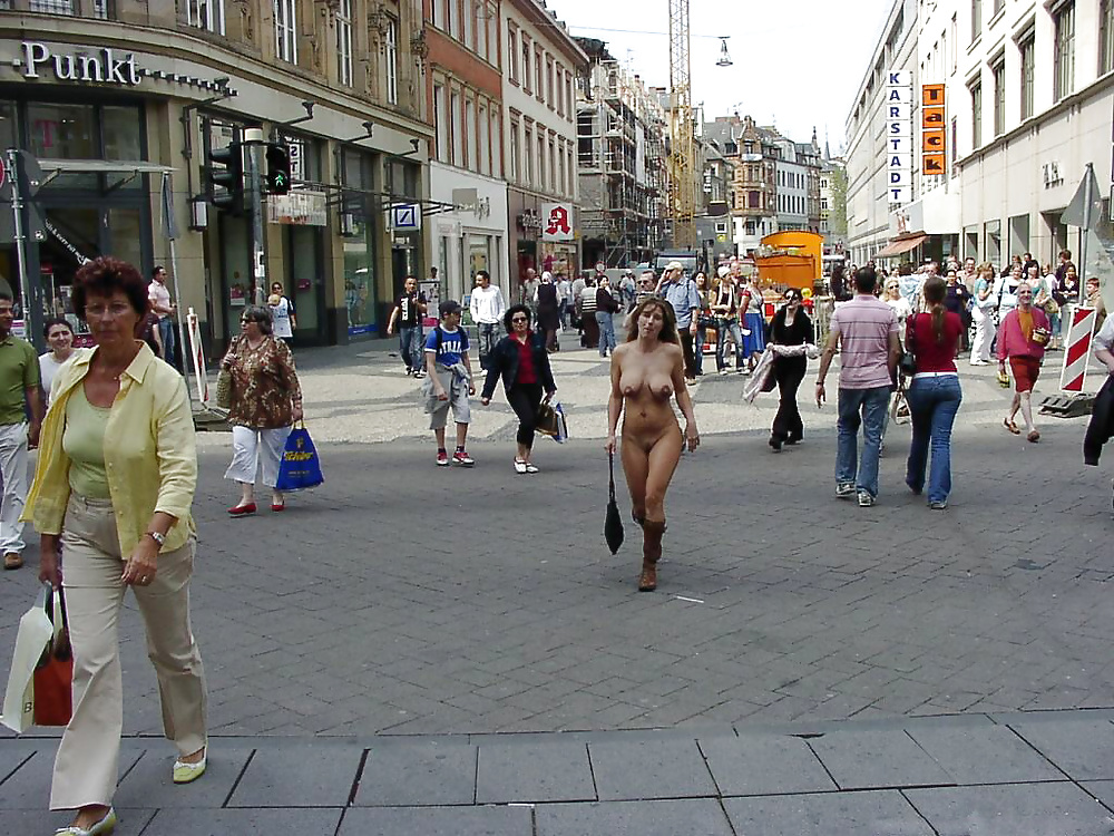 Nude in Wiesbaden streets Germany #3501056