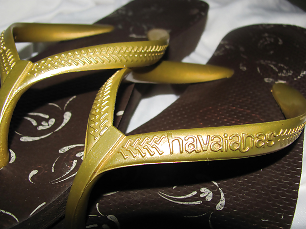 Havaianas High Light II - marrom com tiras douradas #21557290