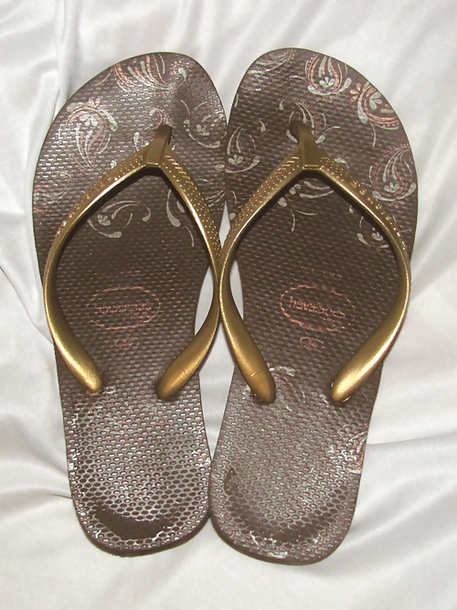 Havaianas High Light II - marrom com tiras douradas #21557322