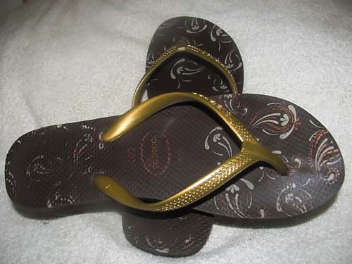 Havaianas High Light II - marrom com tiras douradas #21557328