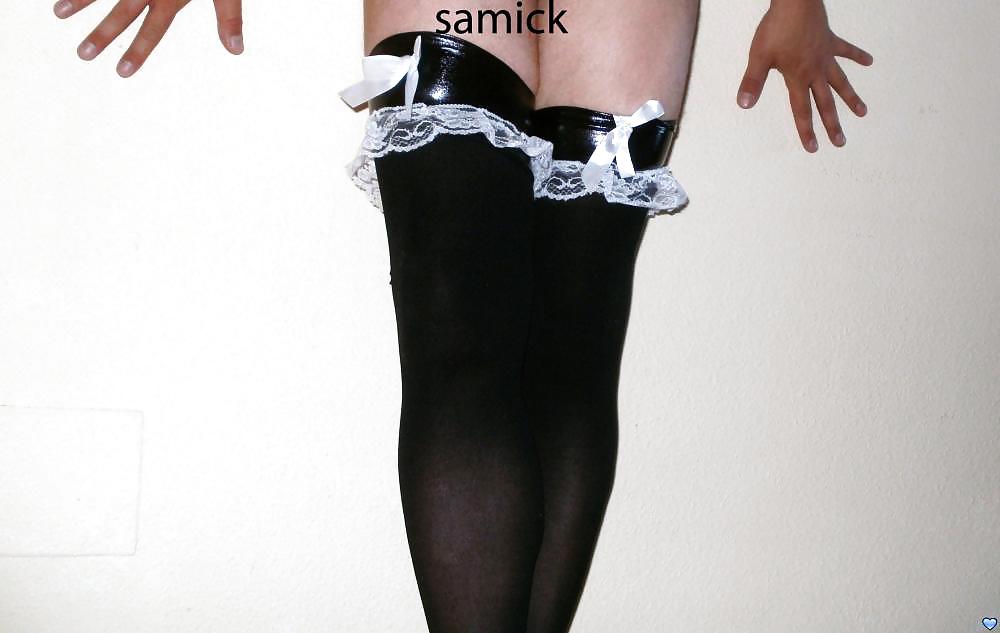 Boy in french maid stockings... #8325132