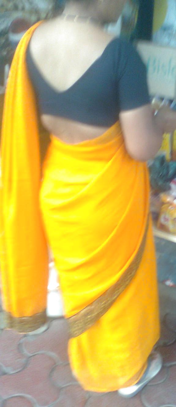 Indian in saree showing back #12779734