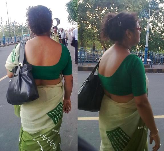 Indian in saree showing back #12779739