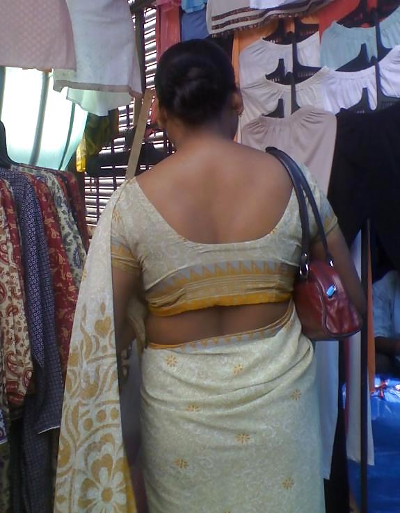 Indian in saree showing back #12779745