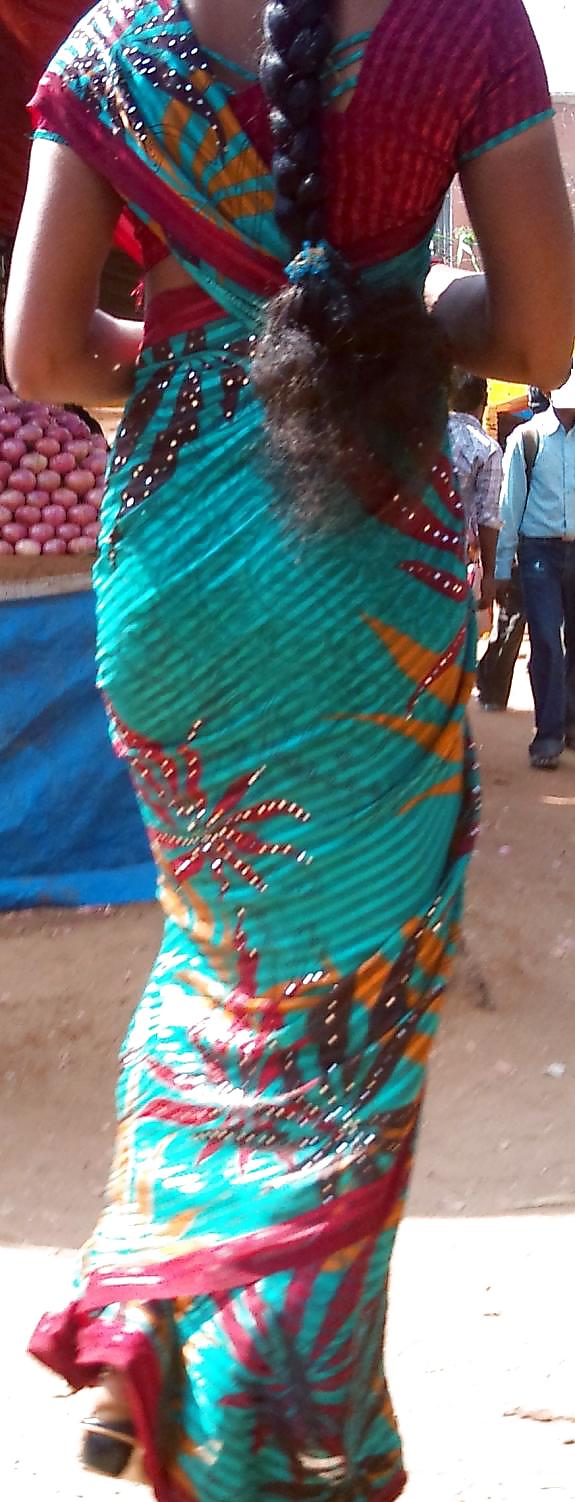Indian in saree showing back #12779749