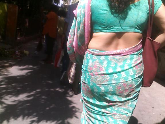 Indian in saree showing back #12779759
