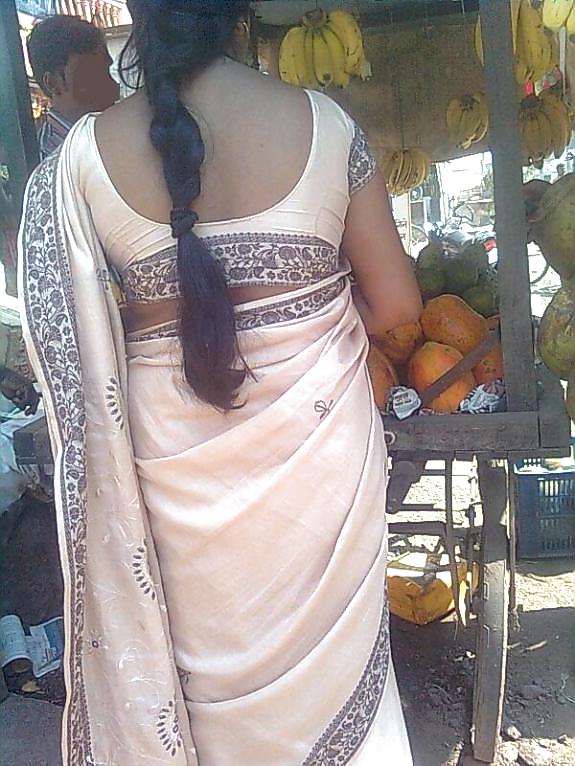 Indian in saree showing back #12779777